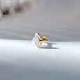 Geometric Gleam Gold and Diamond Nose Pin,,hi-res view 1
