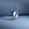 Sleek Frame Silver Ring,,hi-res view 1