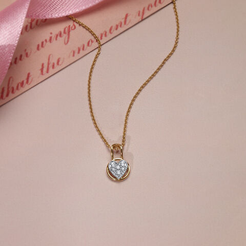 Forever Locked Diamond & Gold Pendant