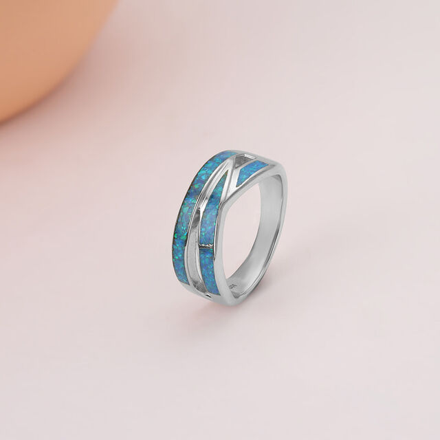 Shine Waves Silver Ring,,hi-res image number null