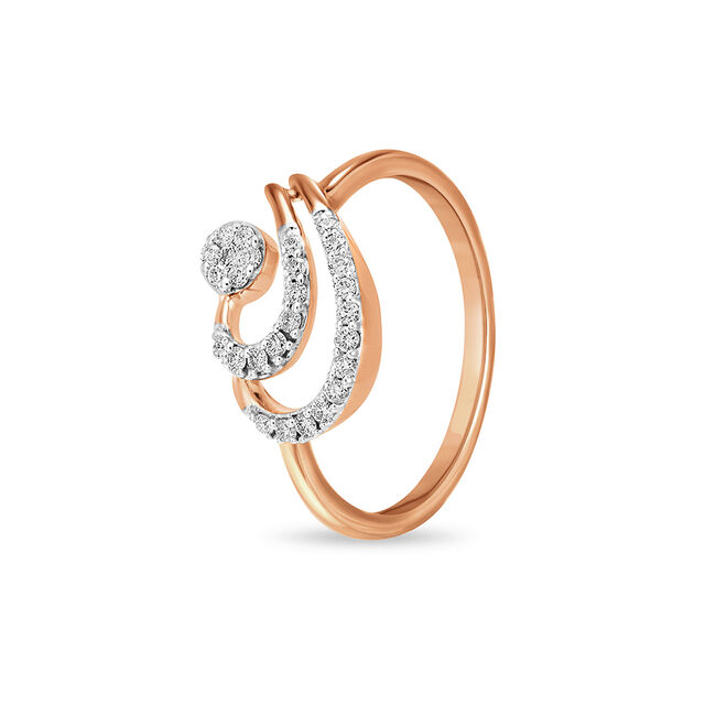 18 KT Rose Gold Charming Ring,,hi-res view 1