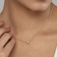 Heartfelt Radiance 14 kt Gold & Diamond Necklace,,hi-res view 2
