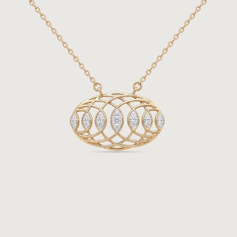 Interwoven Rhythm Diamond Necklace