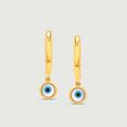 Guardian Eye Gold Hoop Earrings,,hi-res view 3