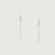 Glow Cascade Silver Drop Earrings,,hi-res view 3