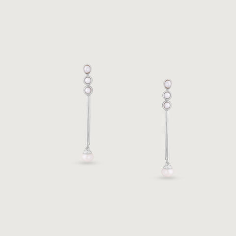Glow Cascade Silver Drop Earrings