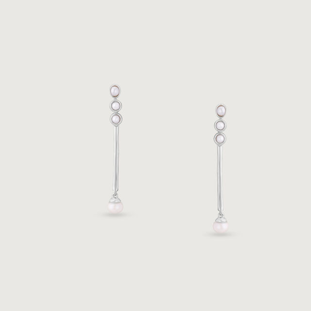 Glow Cascade Silver Drop Earrings,,hi-res image number null