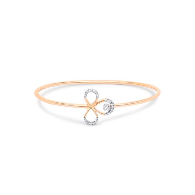 14KT Rose Gold Lovely Diamond Bangle,,hi-res image number null