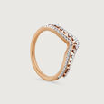Modish Sleek Gold & Diamond Finger Ring,,hi-res view 4