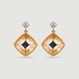 Vibrant Sapphire Diamond Drop Earrings,,hi-res view 3