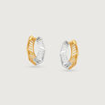 Versatile Radiant Gold Hoop Earrings,,hi-res view 2