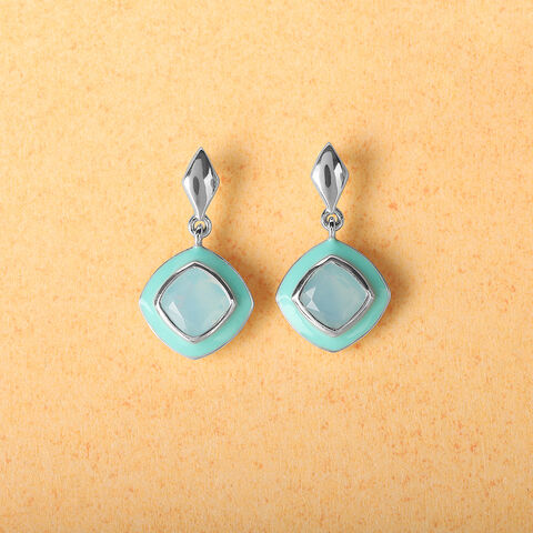 Aqua Luxe Silver Hoop Earrings