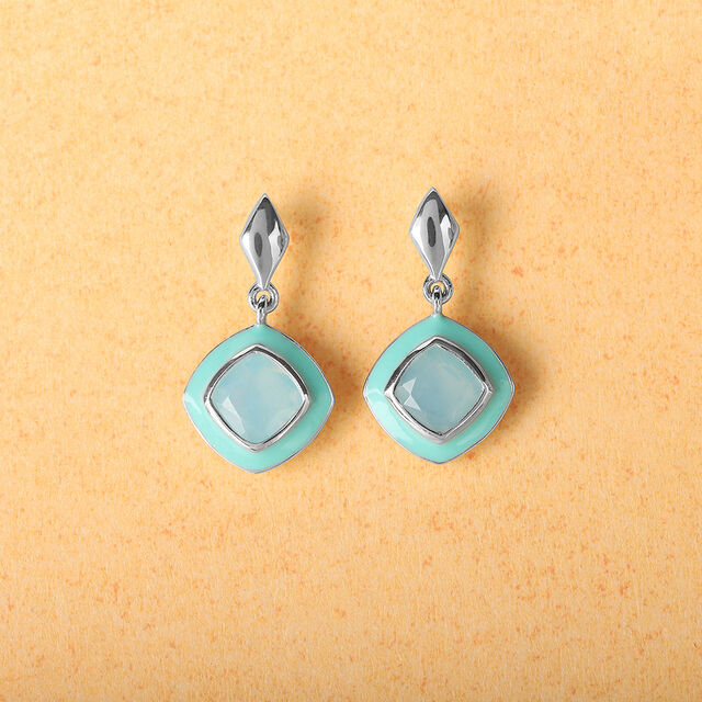 Aqua Luxe Silver Hoop Earrings,,hi-res image number null