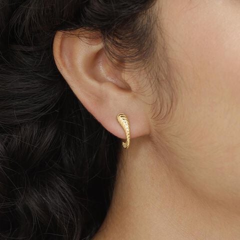 Chevron Trend Gold Stud Earrings