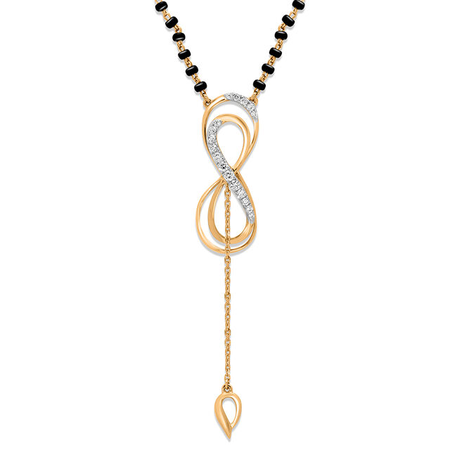 14KT Stunning Diamond Mangalsutra,,hi-res image number null