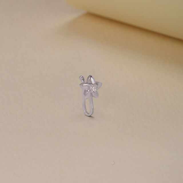 Dreamy Bloom Silver Nose Pin,,hi-res image number null