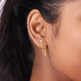 Butterfly Ballet 14KT Yellow Gold Drop Earrings,,hi-res view 2