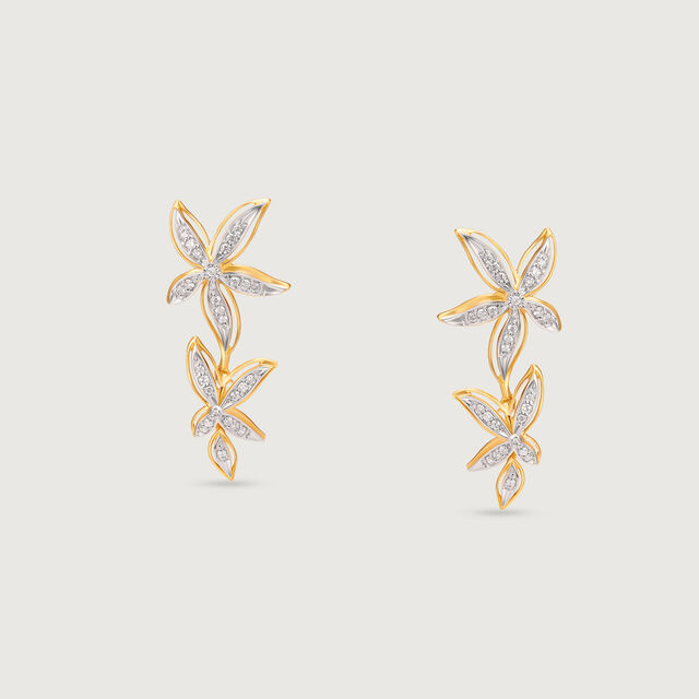Blossom Cascade Diamond Drop Earrings,,hi-res image number null