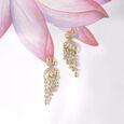Lotus Cascade Diamond Drop Earrings,,hi-res view 1