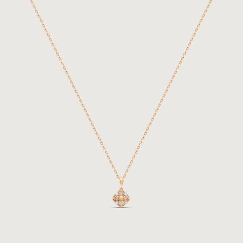 Petal Crest Diamond Necklace