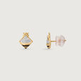 Bee Bold Diamond Stud Earrings,,hi-res view 4