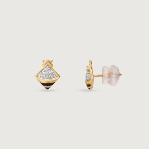 Bee Bold Diamond Stud Earrings