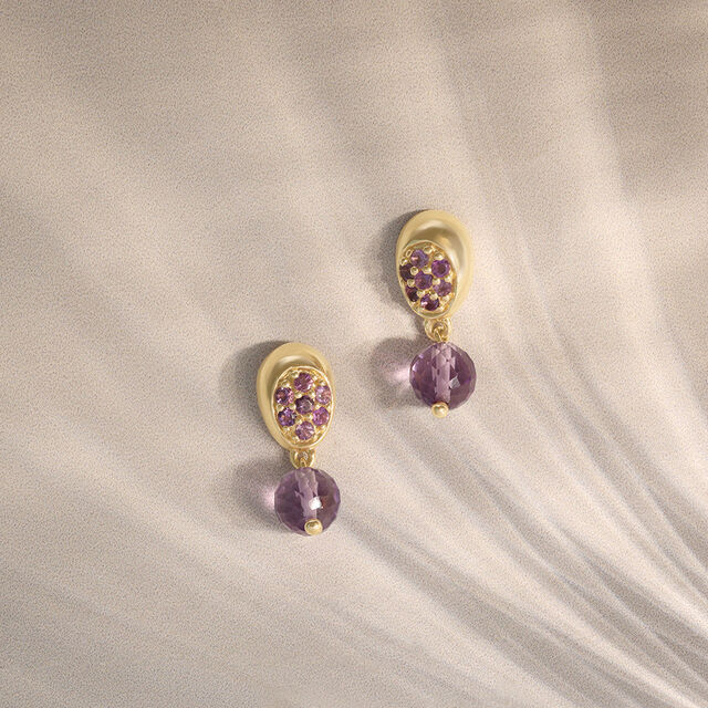 Lilac Pop Amethyst Earrings,,hi-res image number null