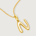 Letter Perfect 'N' Gold Pendant,,hi-res view 4