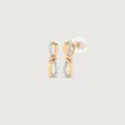 Graceful Knot Diamond Stud Earrings,,hi-res view 4