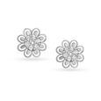 18 Karat White Gold Timeless Floral Stud Earrings,,hi-res view 1