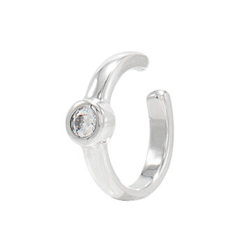 Stylishly Simplistic 92.5 Sterling Silver Ear Cuff