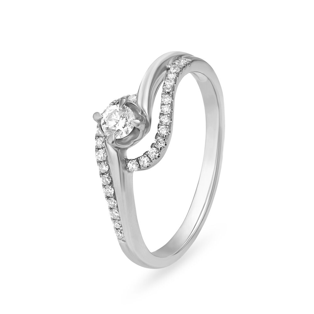 Buy Alluring 950 Pure Platinum And Diamond Finger Ring Online Mia by Tanishq
