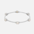 Heavenly Pearl Silver Bangle,,hi-res view 4