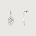 Mother of Pearl Pastel Silver Drop Earrings,,hi-res view 4