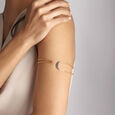 Moonlight Serenade 14KT Medium Blue Sapphire Arm Cuff,,hi-res view 1