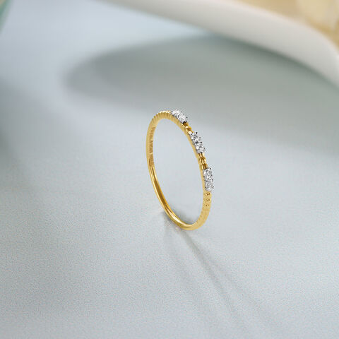 Timeless Sparkle 14KT Gold & Diamond Finger Ring