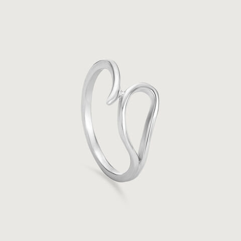 Minimal Curved Silver Ring