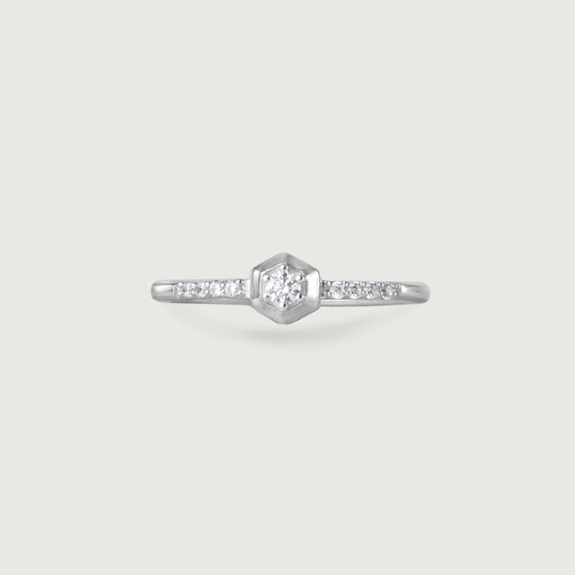 Modern Halo Silver Ring,,hi-res image number null