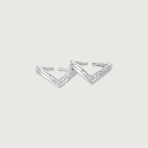 Bold Angle Silver Toe Rings