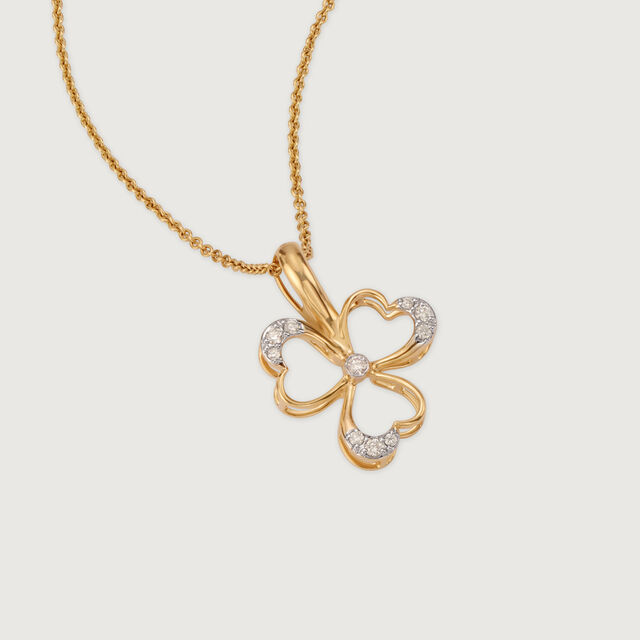 Lucky Charm 14KT Gold & Diamond Pendant,,hi-res image number null