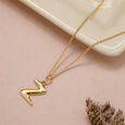 Letter Perfect 'Z' Gold Pendant,,hi-res view 2