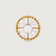 Bloom Circle Gold and Diamond Nose Pin,,hi-res view 3