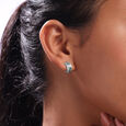 Sway Stunner Silver Hoop Earrings,,hi-res view 2