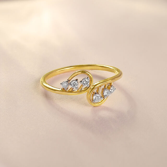 Infinity Grace Gold & Diamond Finger Ring,,hi-res image number null