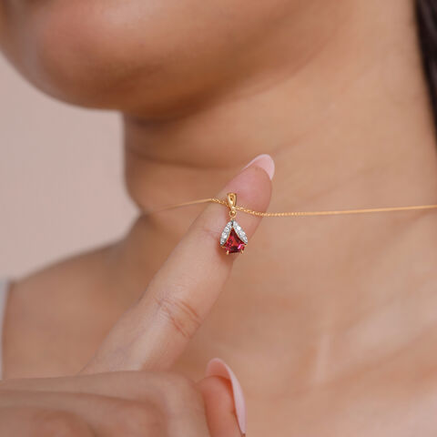 Auspicious Luminous Pink Garnet Pendant