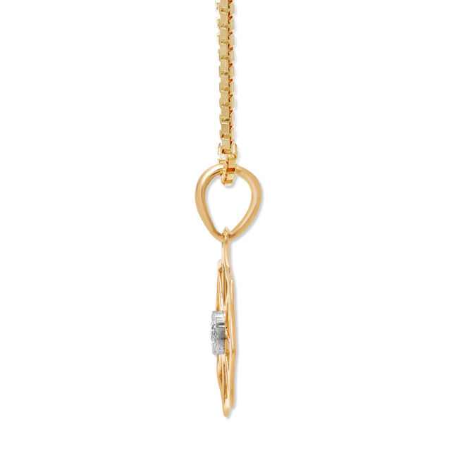 14KT Yellow and White Gold Unique Abstract Diamond Pendant,,hi-res image number null