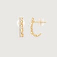 Twisted Rhythm Diamond Hoop Earrings,,hi-res view 5