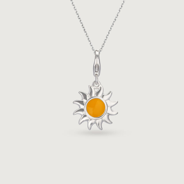 Solar Flare Silver Sun Charm,,hi-res image number null