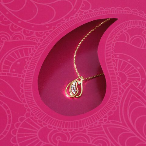 Glow Paisley Diamond Pendant
