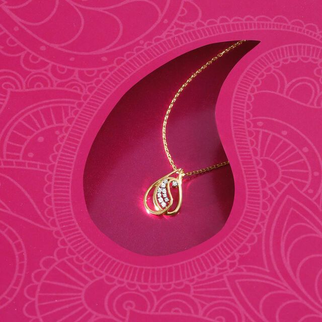Glow Paisley Diamond Pendant,,hi-res image number null